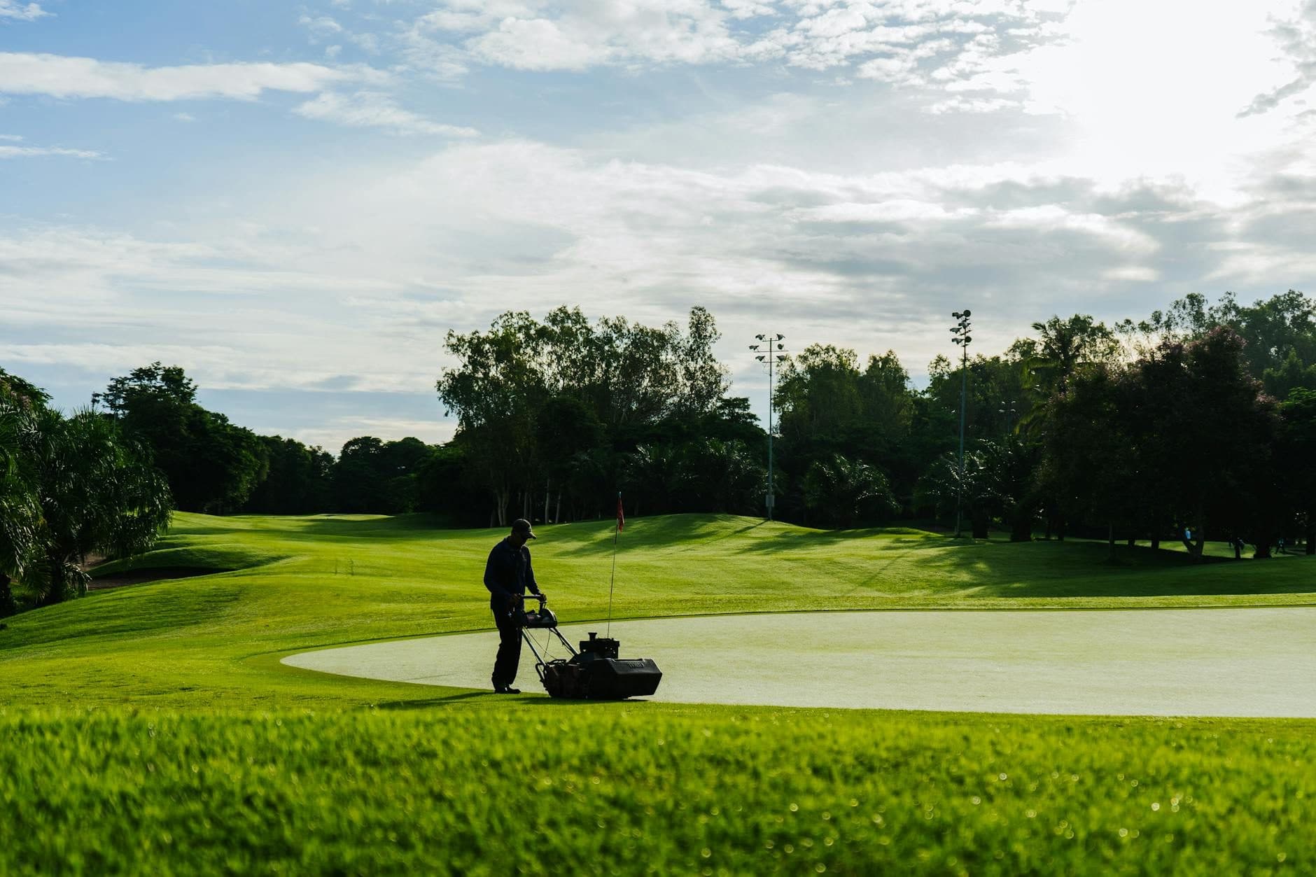 A manicured golf-course green (illustrative)