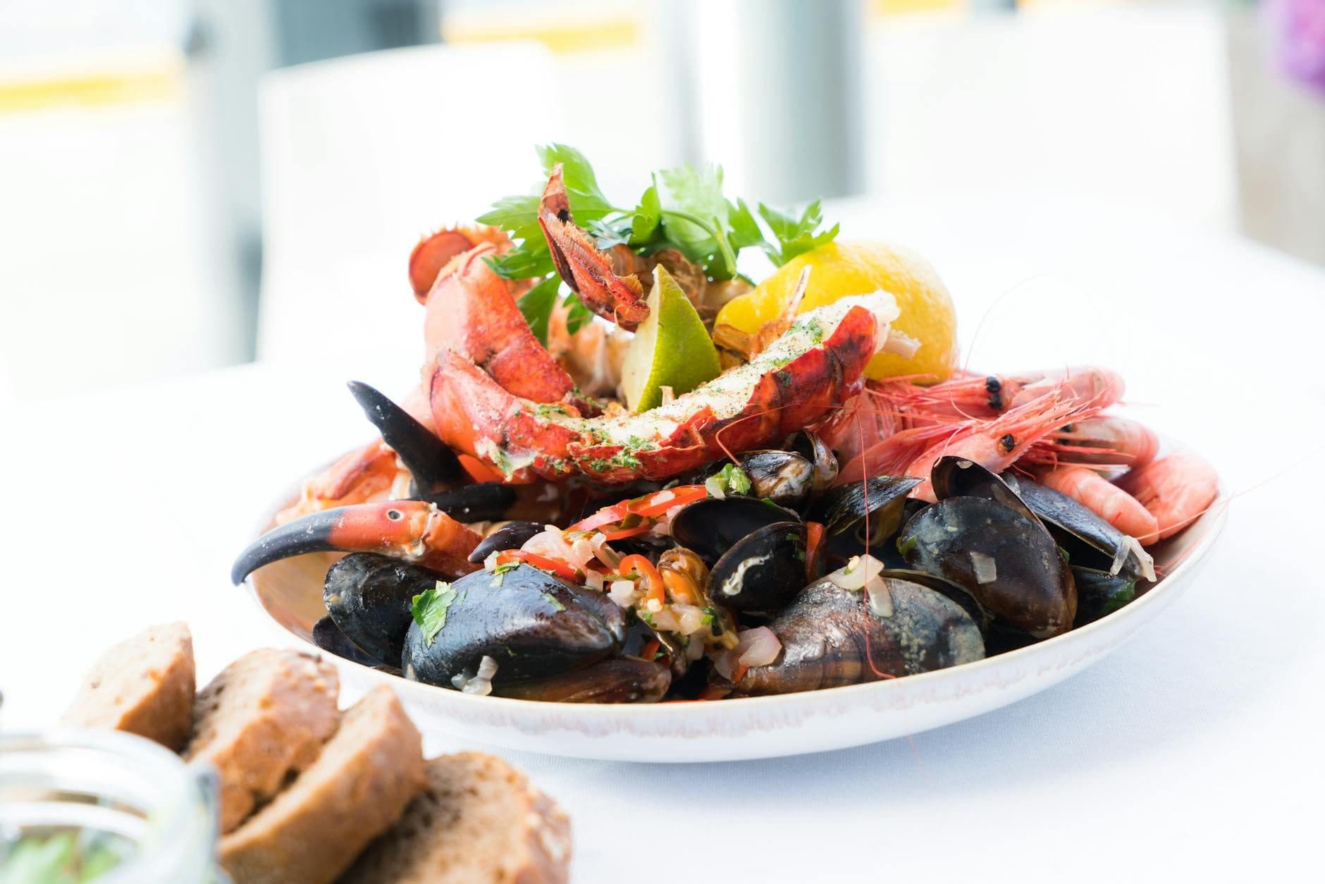 A plate of fresh seafood (illustrative)